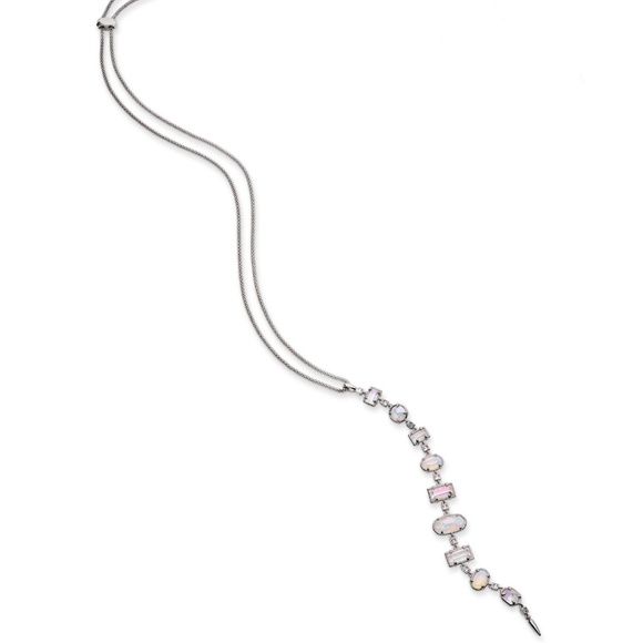 Kendra Scott Braxton Y Antique Silver necklace - Picture 3 of 3